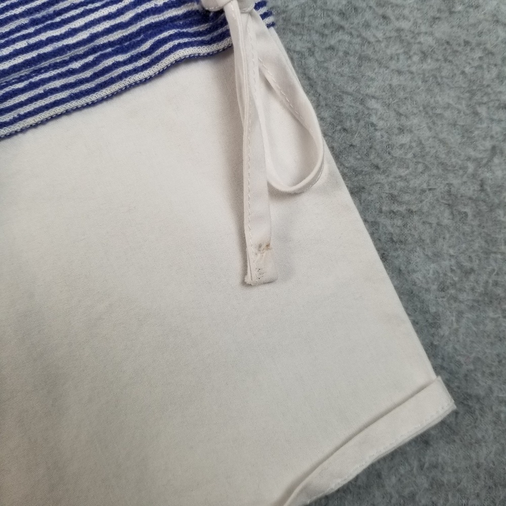 Alexander Jordan Top Womens 1X Plus Blue White Striped Layer Look Blouse Preppy - Picture 11 of 12